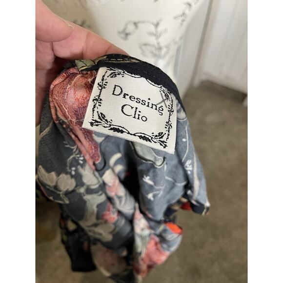 Vintage 90s Dressing Clio Floral Print Maxi Dress Cottagecore USA Medium - Picture 4 of 6